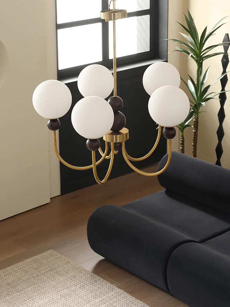 Afralia™ Vintage Chandelier Wind Lamp for Living Room, Study - French Medieval Style
