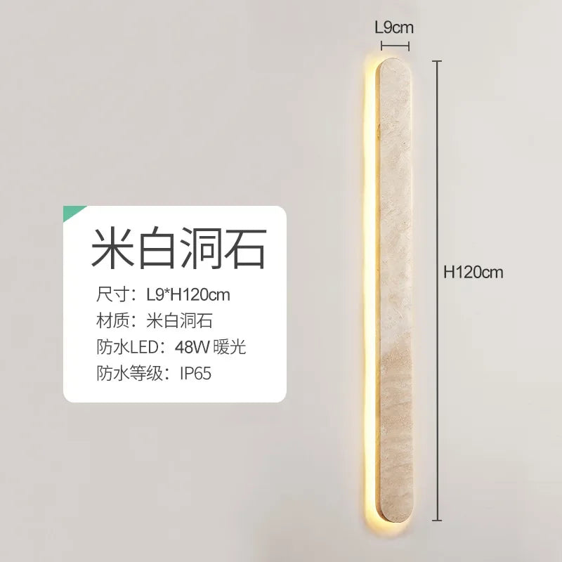 Afralia™ Courtyard LED Wall Sconce - Modern Natural Stone Outdoor Waterproof Lamp
