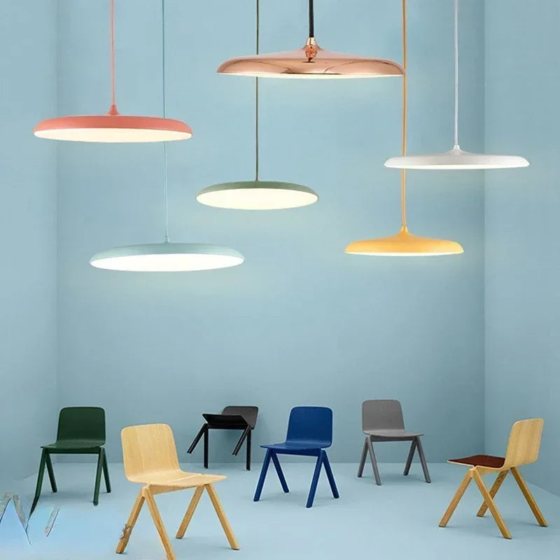 Afralia™ Modern UFO Pendant Light for Kitchen Living Room Dining Table