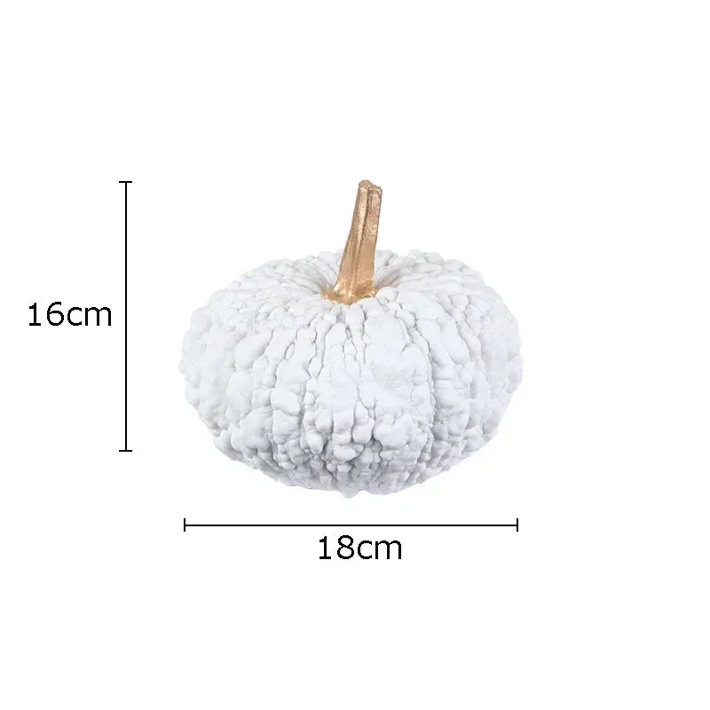 Afralia™ Gold Pumpkin Resin Sculpture Ornaments Home Decor-Artistic Room Aesthetics