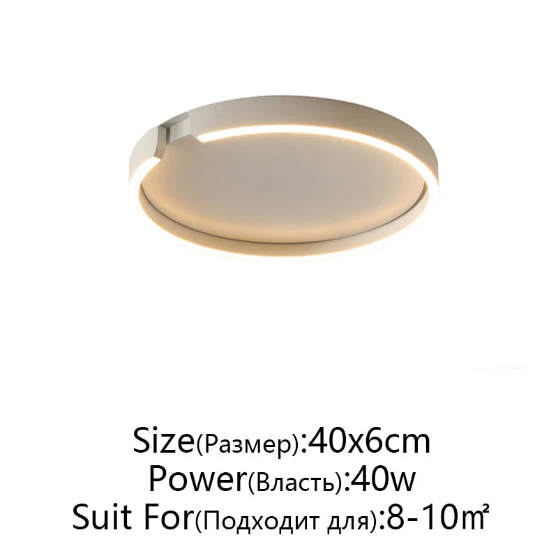 Afralia™ RoseGold LED Ceiling Light for Home Living Room Bedroom Dining Room