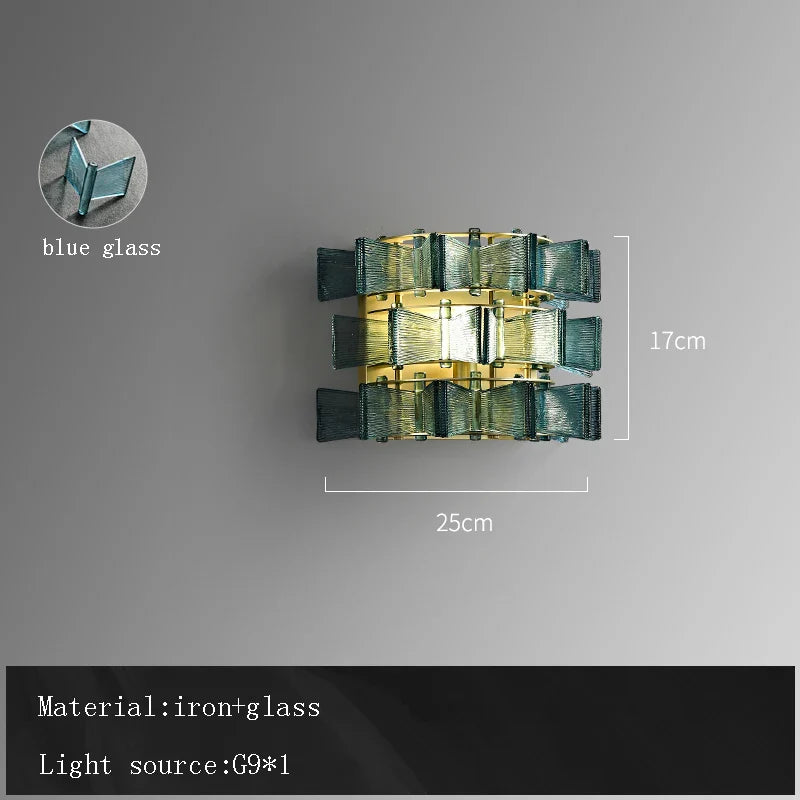 Afralia™ Modern Amber Blue Butterfly Glass Chandelier - Interior Decorative Ceiling Lighting