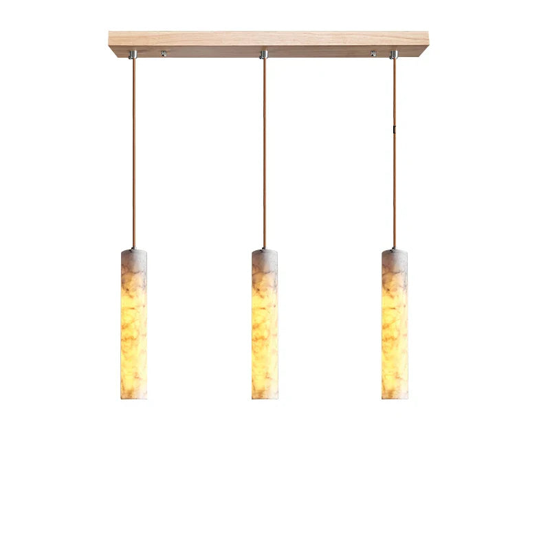Afralia™ Marble Hanging Lamp LED Chandelier for Luxury Kitchen Island Decor