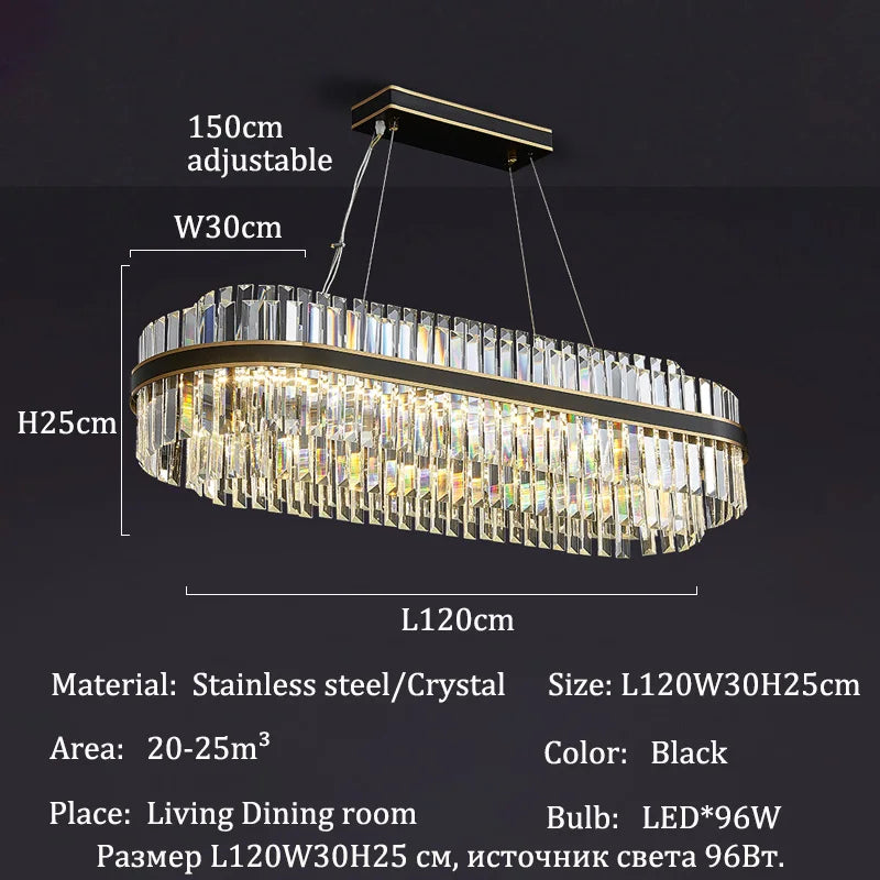 Afralia™ Luxury LED Crystal Chandeliers for Living Dining Room Decor - Modern Home Lighting