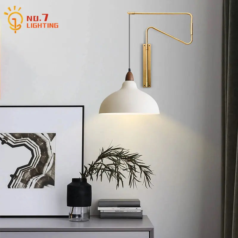 Afralia™ Copper Adjustable Wall Lamp LED E27 for Living Room