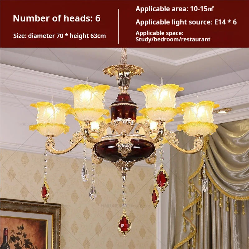 Afralia™ Elegant Crystal Chandelier Living Room Bedroom Lighting