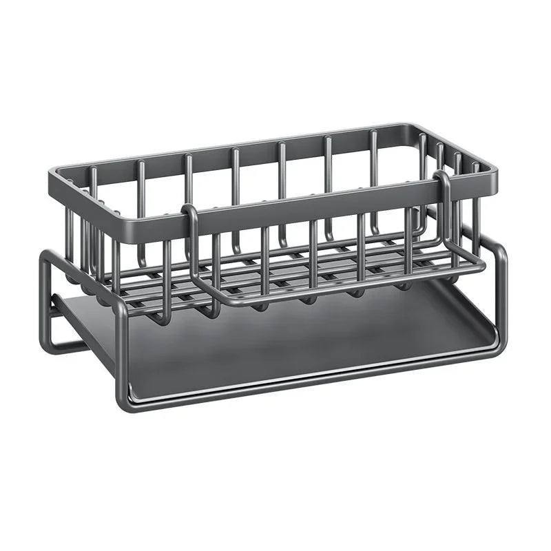 Afralia™ Stainless Steel Sink Drain Rack Organizer for Kitchen Sink Organization