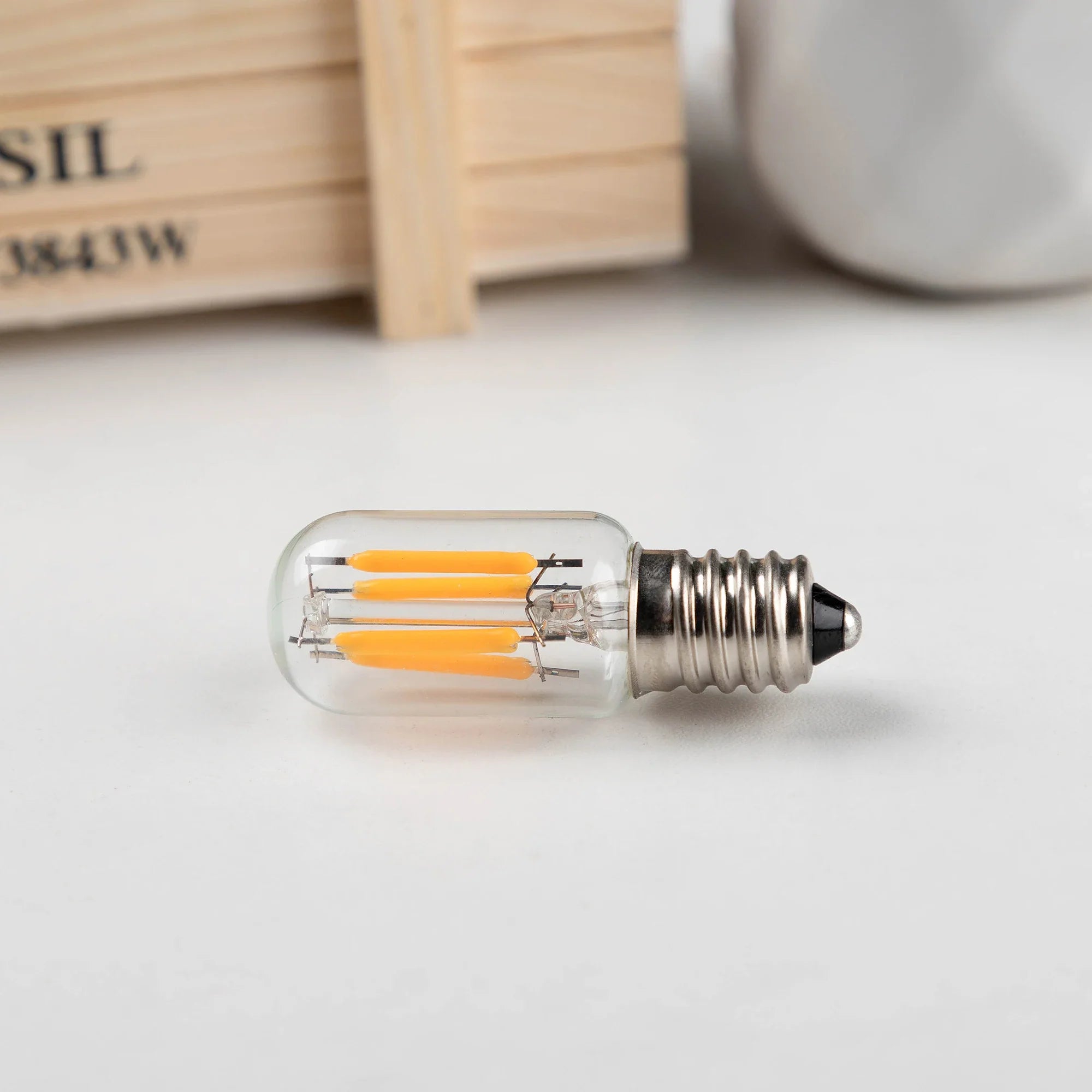 Afralia™ Vintage T20 LED Filament Mini Bulb, Dimmable, E12/E14 Base, 20W Equivalent