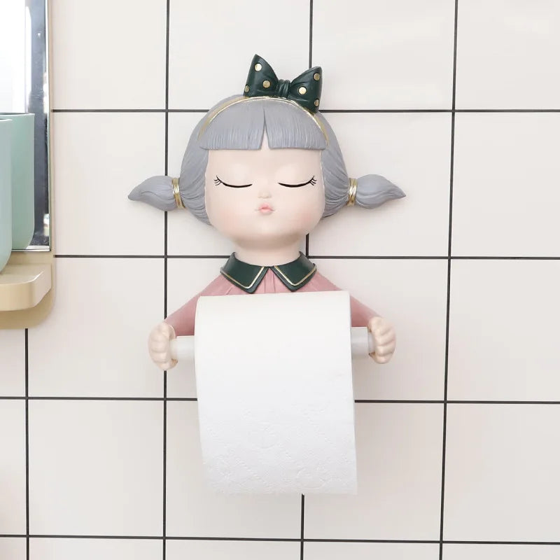 Afralia™ Resin Bubble Toilet Paper Holder Wall-mounted Bathroom Tissue Rack Rolls Hanger Shelf