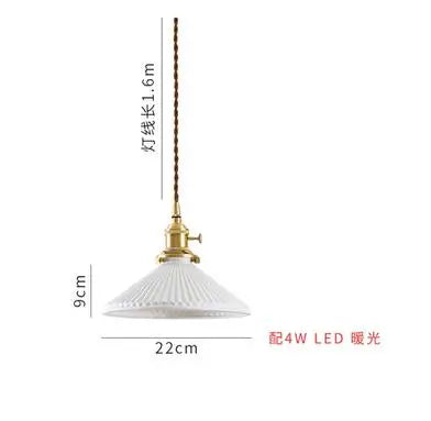 Afralia™ Green Glass Pendant Light for Bedroom Dinning Living Room