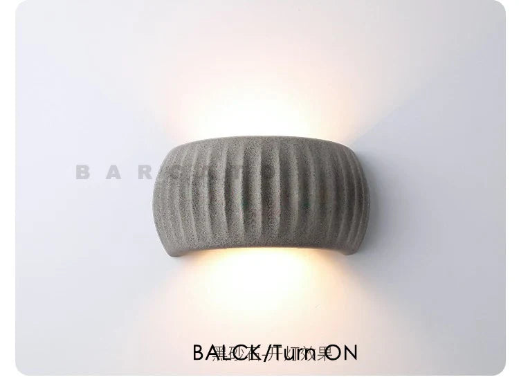 Afralia™ Pumpkin LED Wall Light in Cement Grey Finish for Outdoor Industrial Atmosphere