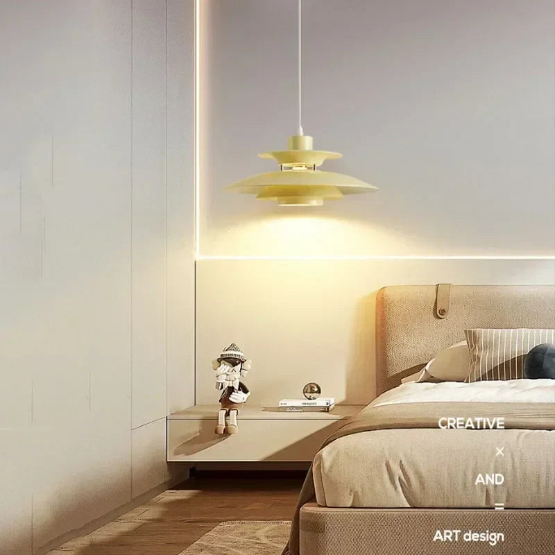 Afralia™ UFO Pendant Light Fixture: Nordic Design Chandelier for Restaurant, Bedroom & Living Room