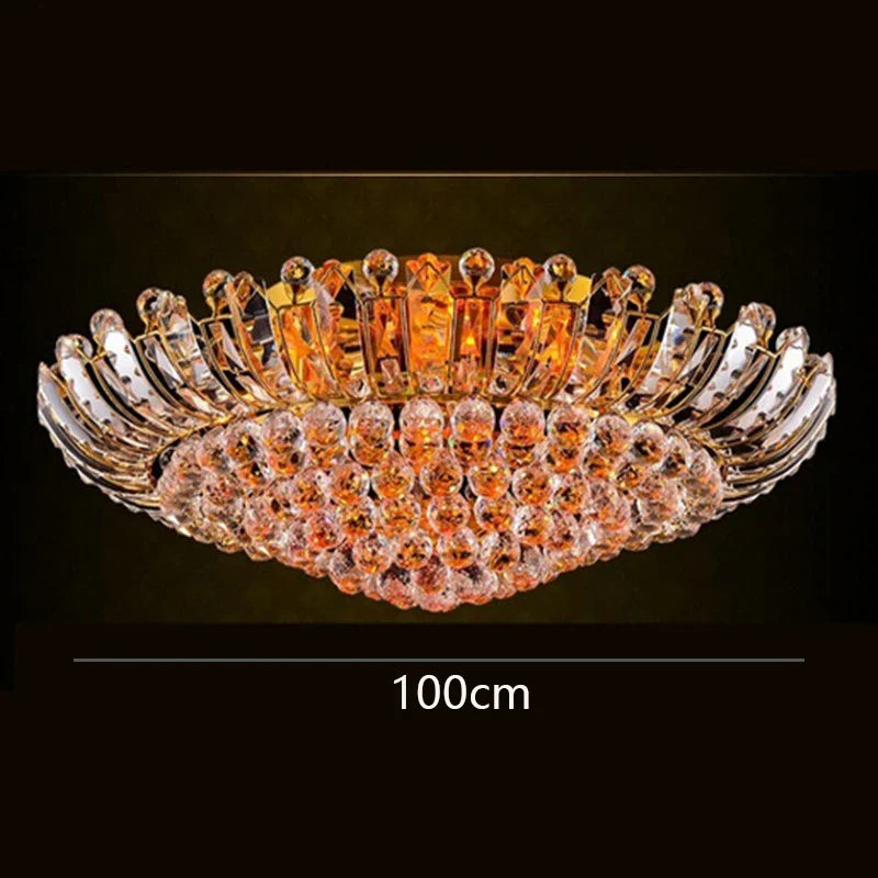 Afralia™ Lux Crystal LED Ceiling Light for Living Room & Bedroom