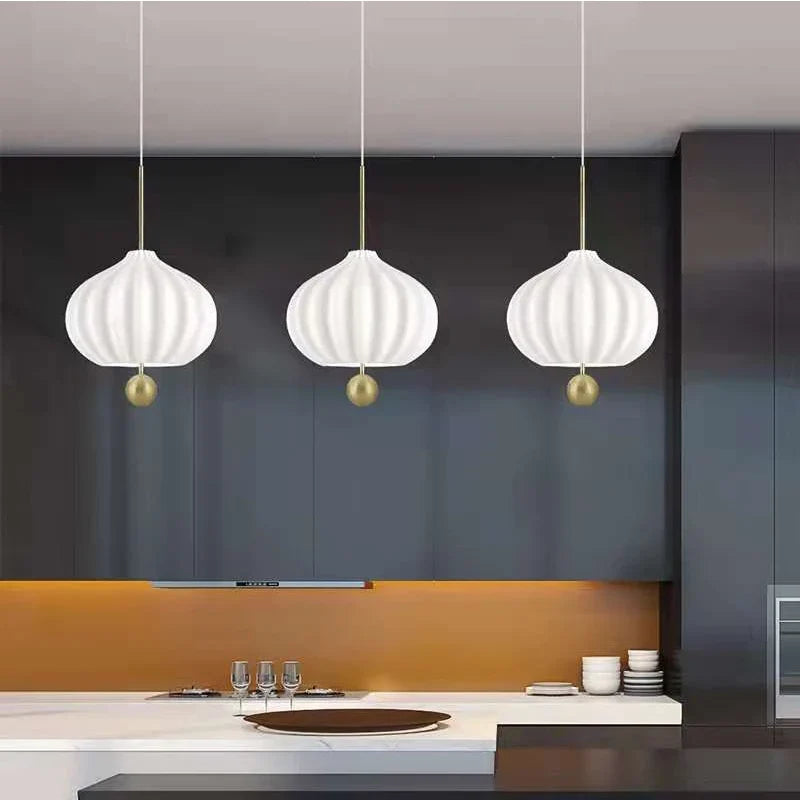 Afralia™ White Glass Chandelier for Dining, Kitchen, Bedroom & Exhibition Hall in Post-Modern Hotel