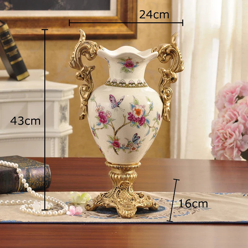 Afralia™ Classic White Ceramic Vase for Desk Decor and Flower Arrangement