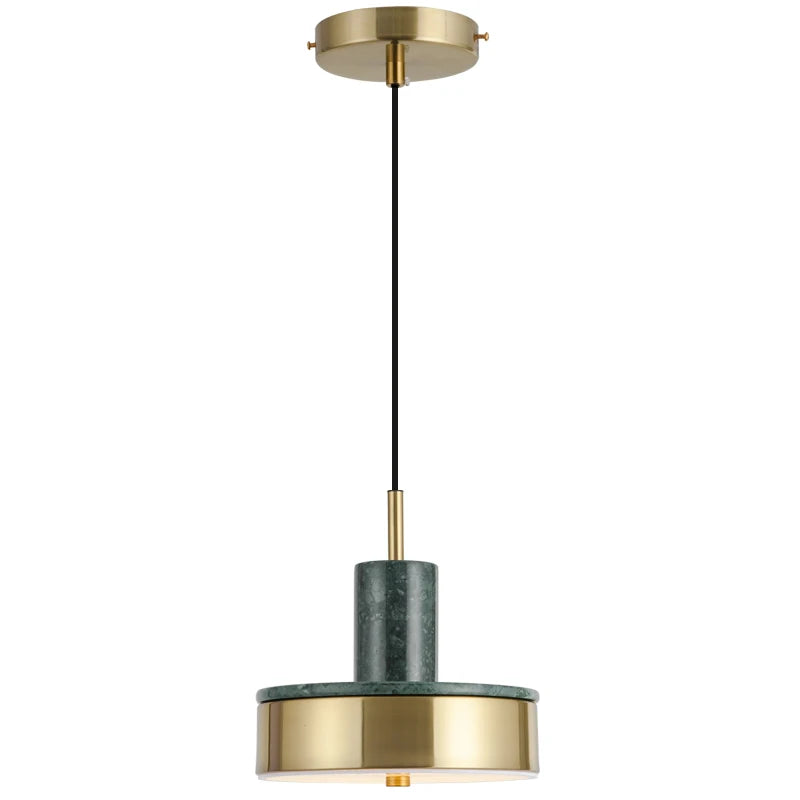 Afralia™ Marble Copper LED Pendant Light - Modern Hanging Lamp Chandelier