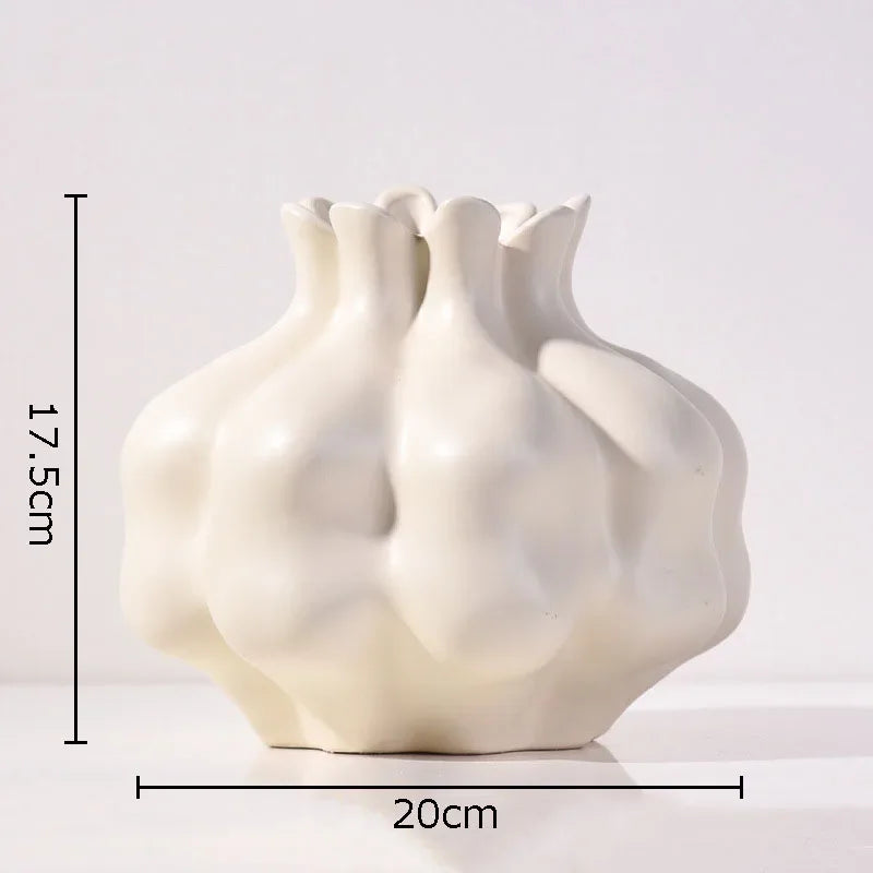 Afralia™ Ceramic Floral Vase Set for Desk Decoration & Flower Arrangement