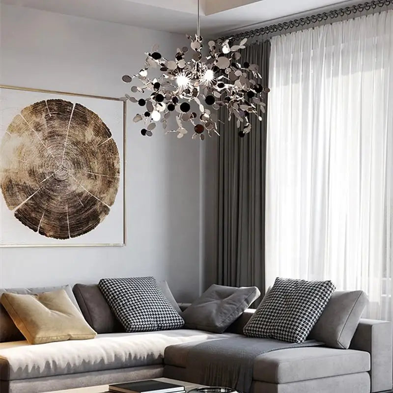 Afralia™ Dandelion Chandelier: Modern Nordic Pendant Light for Living Dining Room, Creative Balcony Fixture