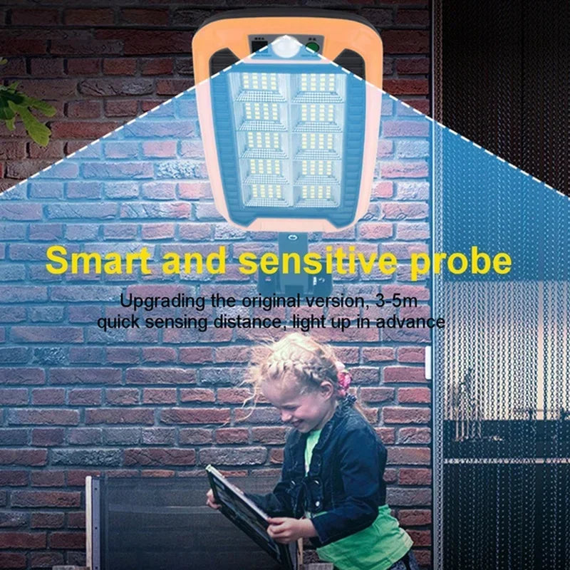 Afralia™ Solar Outdoor Street Light - 3 Mode Remote Control Waterproof Motion Sensor Garden Patio Lighting