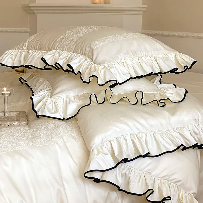 Afralia™ Luxe 1000TC Egyptian Cotton French Princess Wedding Bedding Set