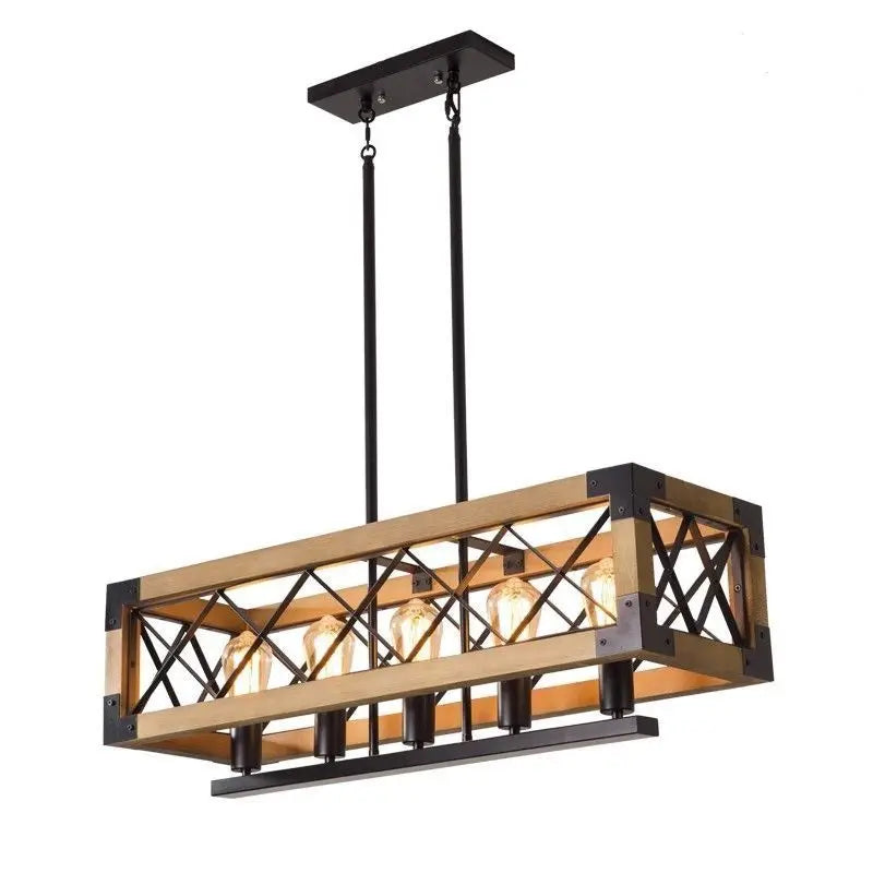 "Afralia™ Vintage Hotel Wrought Iron Chandelier for Dining and Living Room Decor"