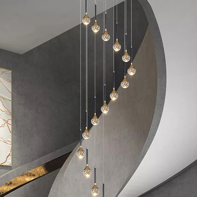 Afralia™ Sphere Chandelier: Modern Nordic Luxury Lighting for Living Room, Staircase