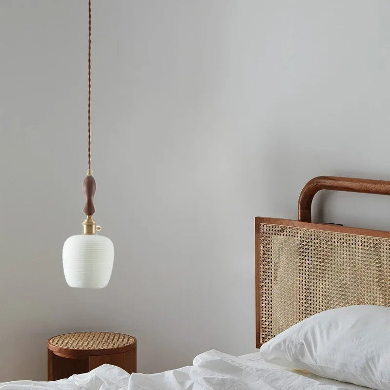 Afralia™ Ceramic LED Hanging Pendant Light - Modern Nordic Design for Home Decor