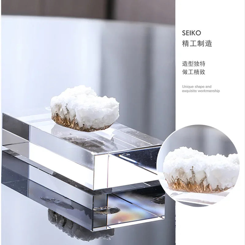 Afralia Clear Crystal Coralline Ornaments for Home Decor