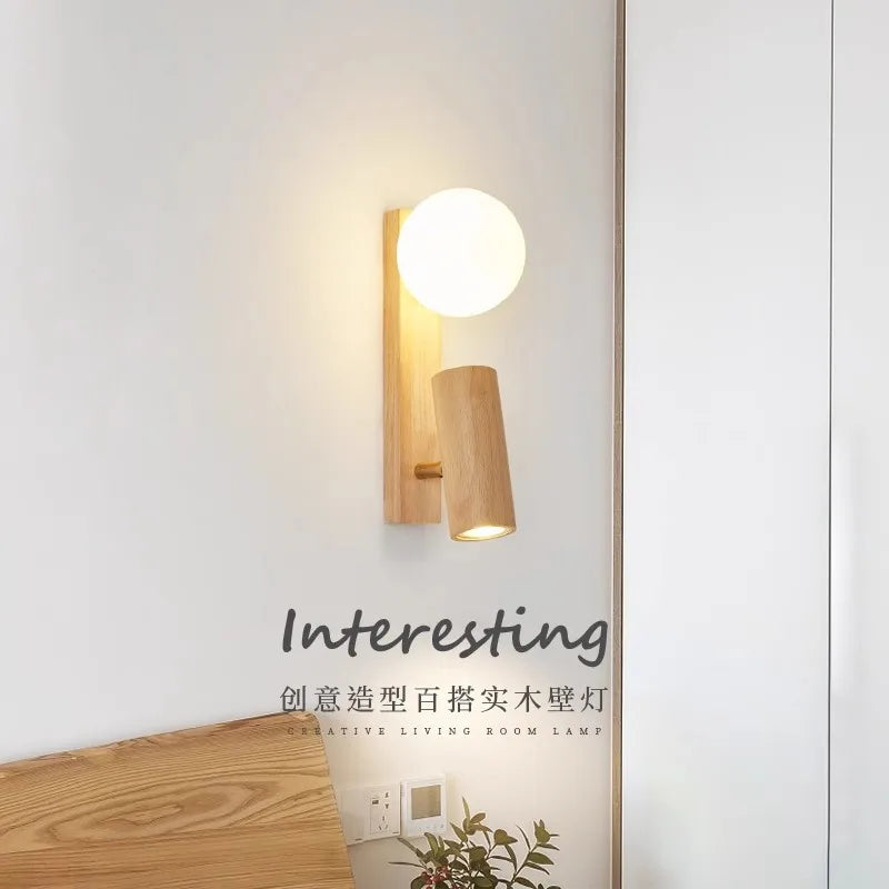 Afralia™ Eye-Care Wall Lamp: Creative Nordic Style LED Lighting for Bedroom, Rotatable Design