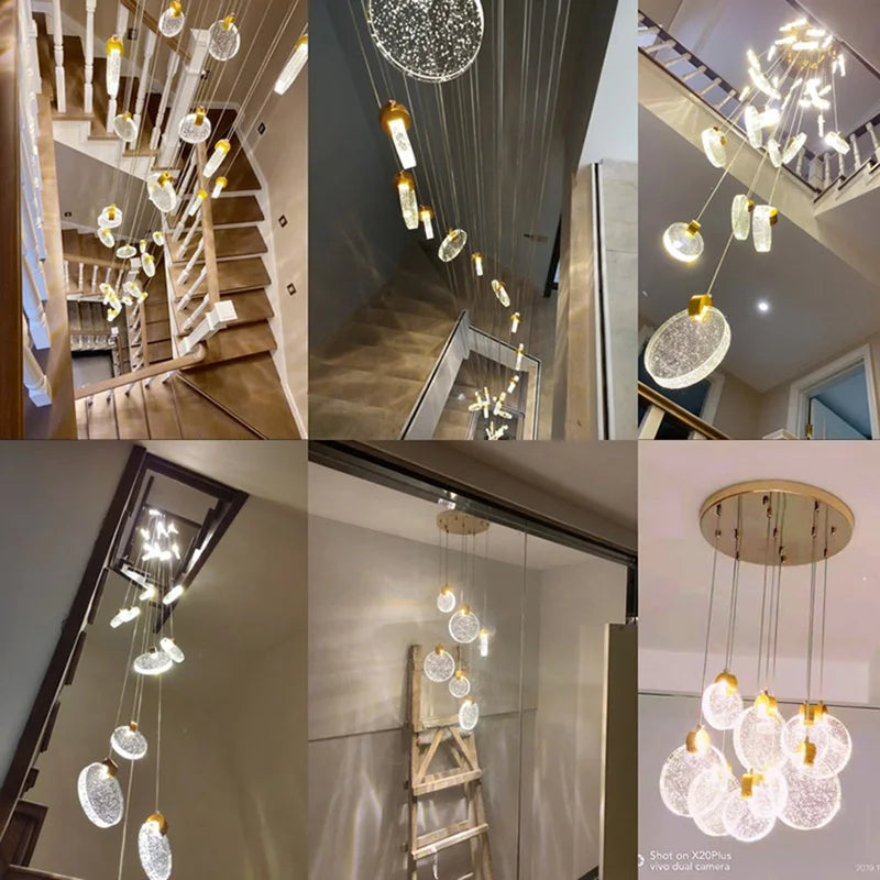Afralia™ Crystal Pendant Lights: Nordic LED Hanging Lamp for Home Décor