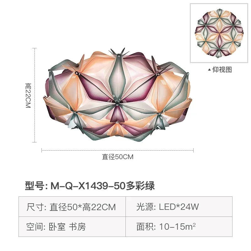 Afralia™ Geometric Italian Design Ceiling Light for Romantic Dining Room & Living Room