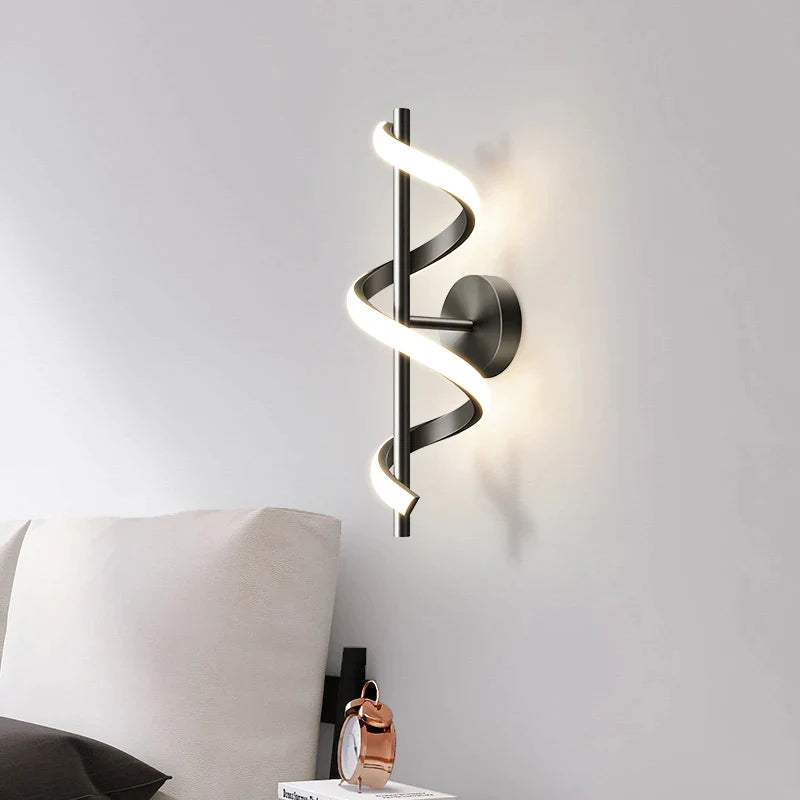 Afralia™ Nordic LED Wall Lights Black White Gold Indoor Decor Sconces for Living Room Bedroom