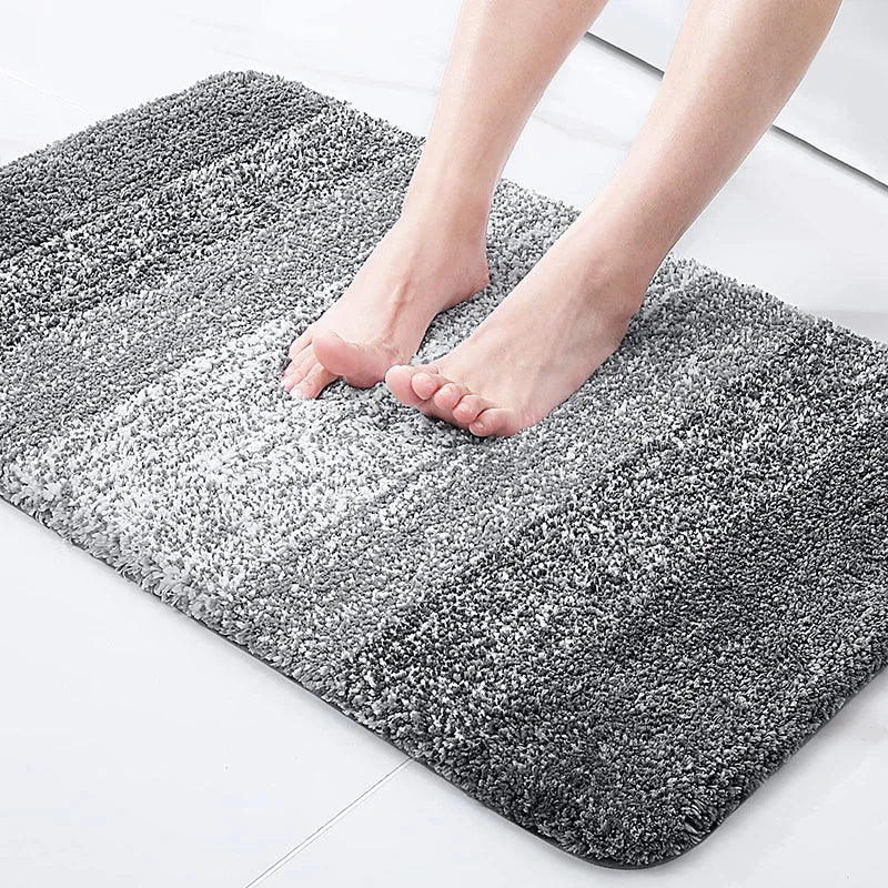 Afralia™ Gradient Color Thick Bath Carpet: Super Absorbent, Anti-slip Bathroom Rugs