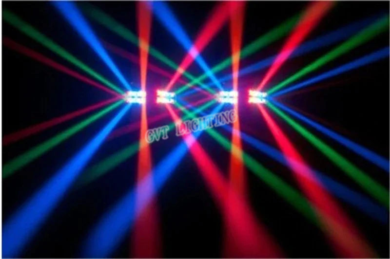 Afralia™ Mini LED Spider 8x10W RGBW Beam Stage Lights