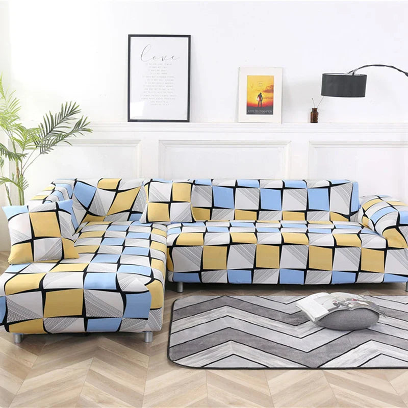 Afralia™ Stretch Sofa Cover Slipcover Protector for Couches, Printed Design, 3 Seater