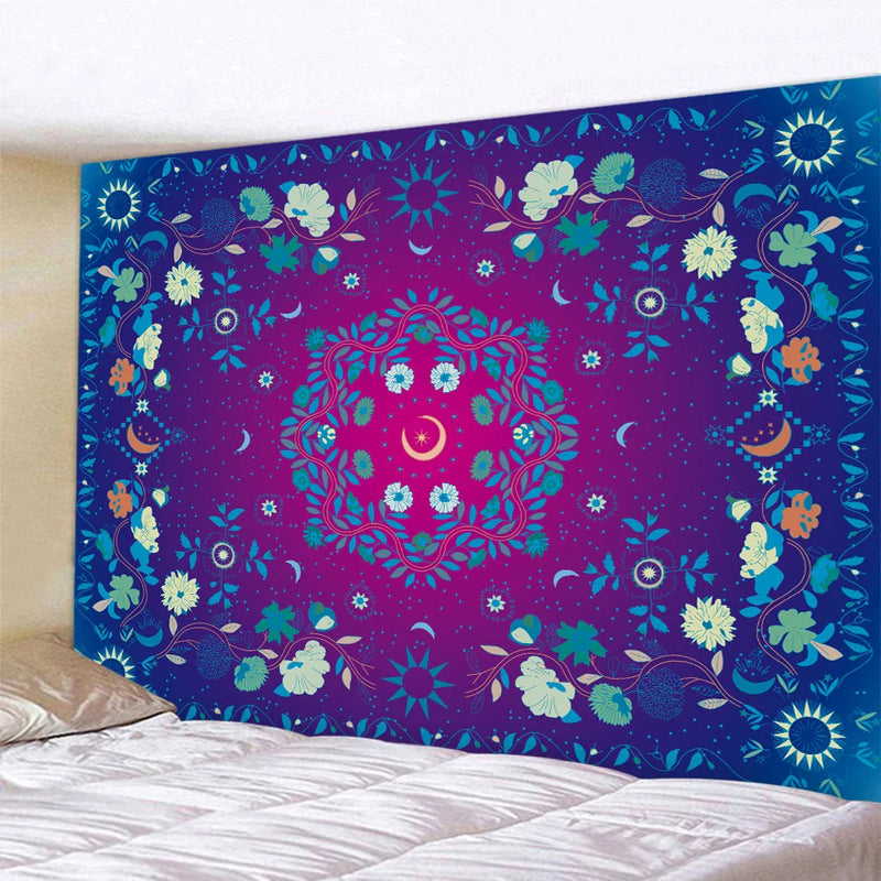 Afralia™ Psychedelic Butterfly Sun Moon Tapestry for Bohemian Bedroom Wall Decor