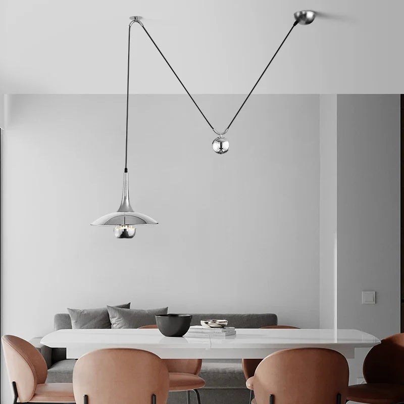 Afralia™ Shift UFO Pendant Light: Adjustable Height, Creative Design for Restaurants