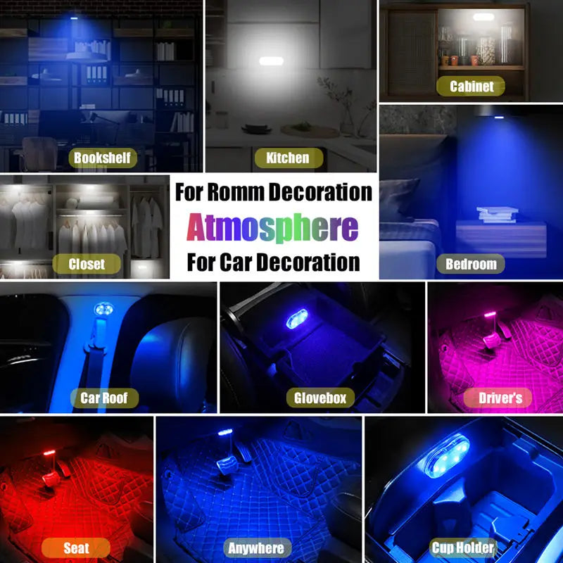 Afralia™ RGB Wireless Magnet Light USB Rechargeable LED Lamp