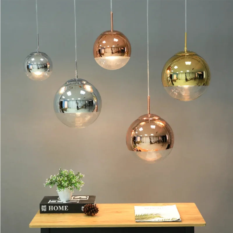 Afralia™ Glass Ball LED Chandelier: Luxury Modern Single Head Design for Home & Commercial Spaces