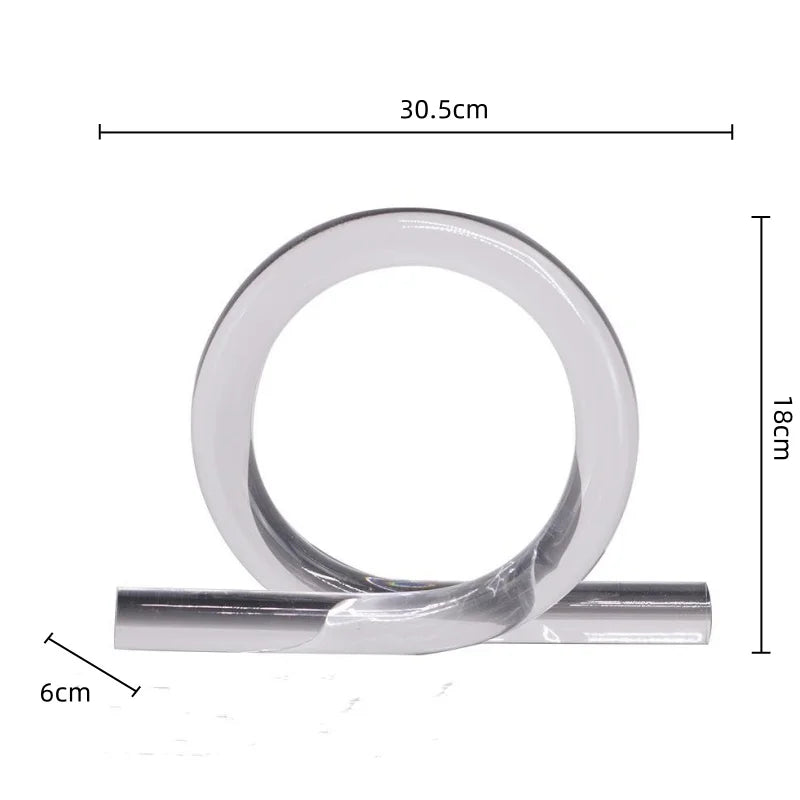 Afralia™ Geometric Acrylic Rope Knot Ornaments - Home Decor Figurines