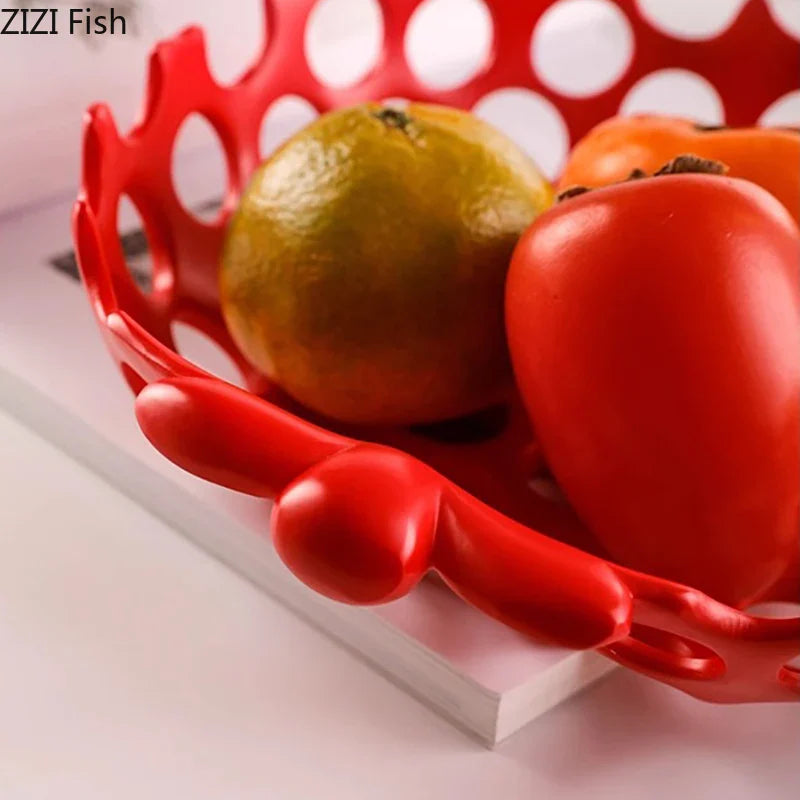 Afralia™ Minimalist Hollowed Out Fruit Bowl Snack Tray Home Kitchen Dessert Plate