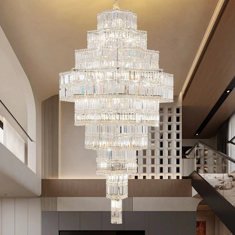 Afralia™ Crystal Chandelier for Living Room in European Duplex Villa with Post-Modern Hall Luxury