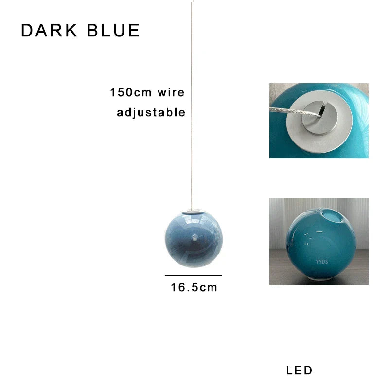 Afralia™ Glaze Glass Pendant Lights 16PCS LED Dimmable Hanging Lamp Vintage Sputnik