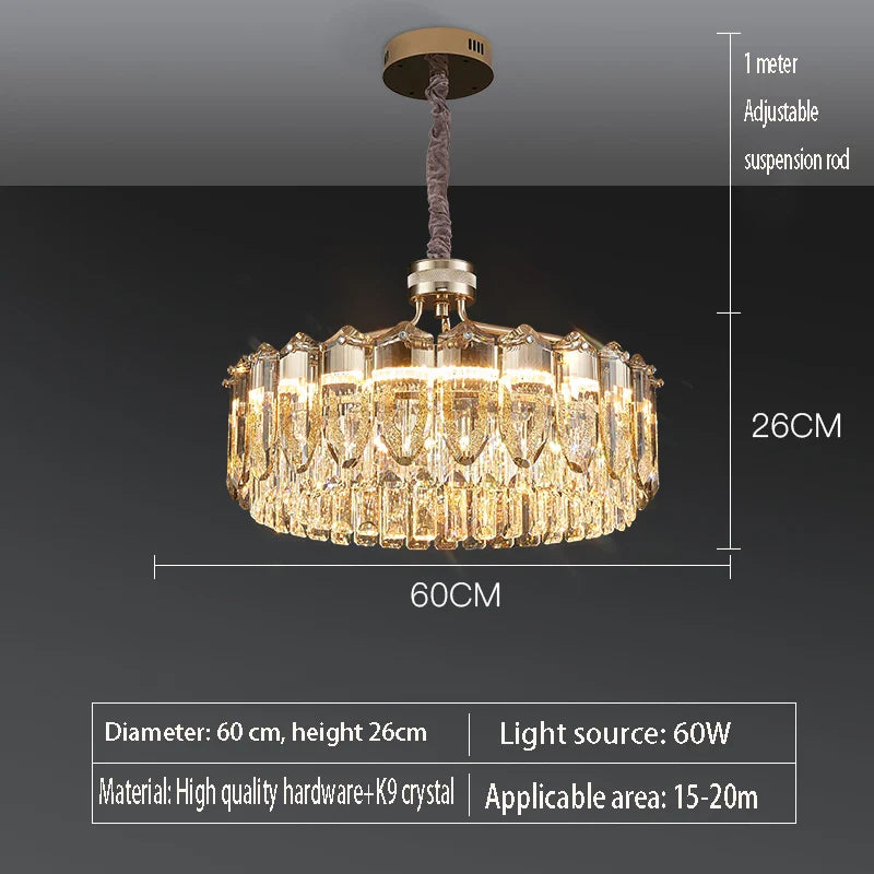 Afralia™ Crystal Luxury Chandelier for Living Room, Bedroom, Dining Room - Elegant European Style Lighting