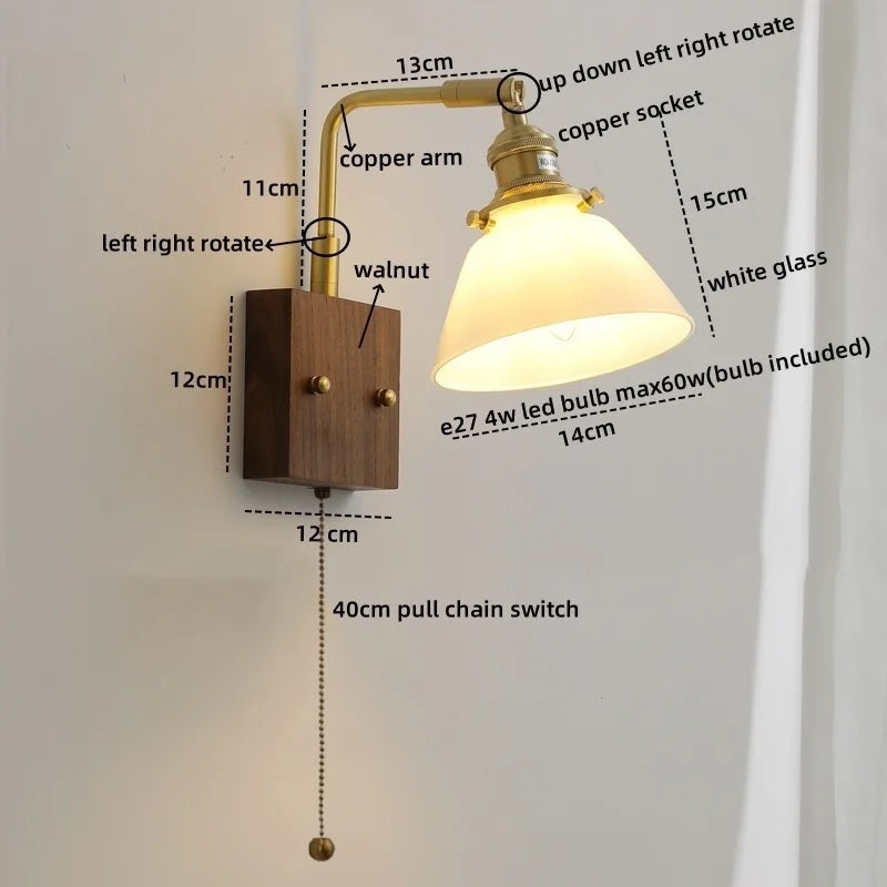 Afralia™ Nordic LED Glass Wall Lamps for Bathroom Living Room Bedroom Stair Light Fixtures