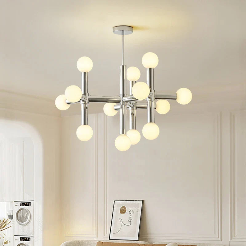 Afralia™ Bauhaus Glass Hanging Ceiling Lamps LED Chandelier Room Decor for Living Bedroom