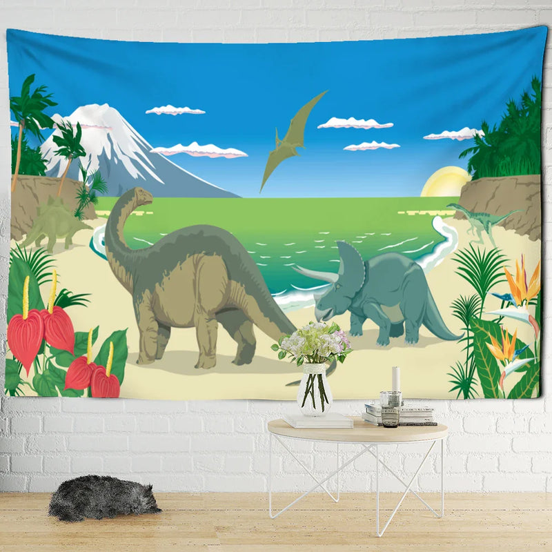 Afralia™ Dinosaur Tapestry Wall Hanging for Boy Room Decor