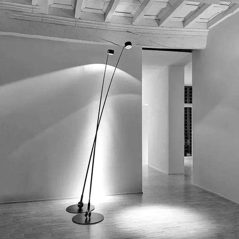 Afralia™ Black Floor Lamp | Nordic Style LED Light for Living Room, Bedroom, or Salon