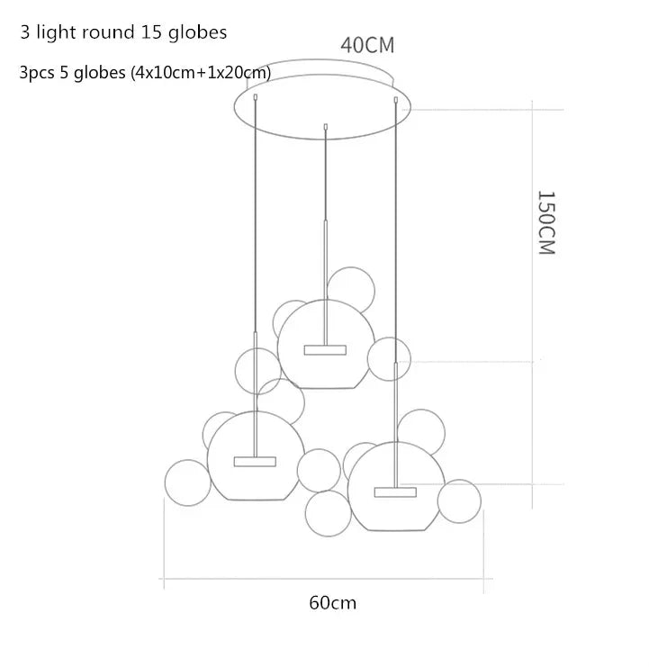Afralia™ Milky Glass Globes LED Pendant Lights for Dining Room, Modern Luminarias LED Hanging Lamp