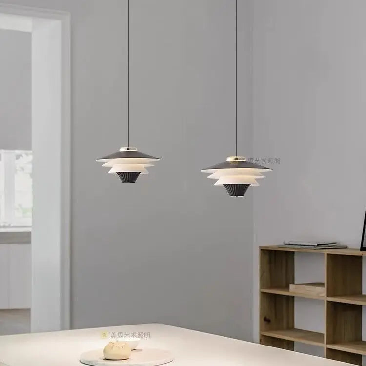 Afralia™ Cream Wind Milk Glass Pendant Lights LED E27 Modern Kitchen Island Dining